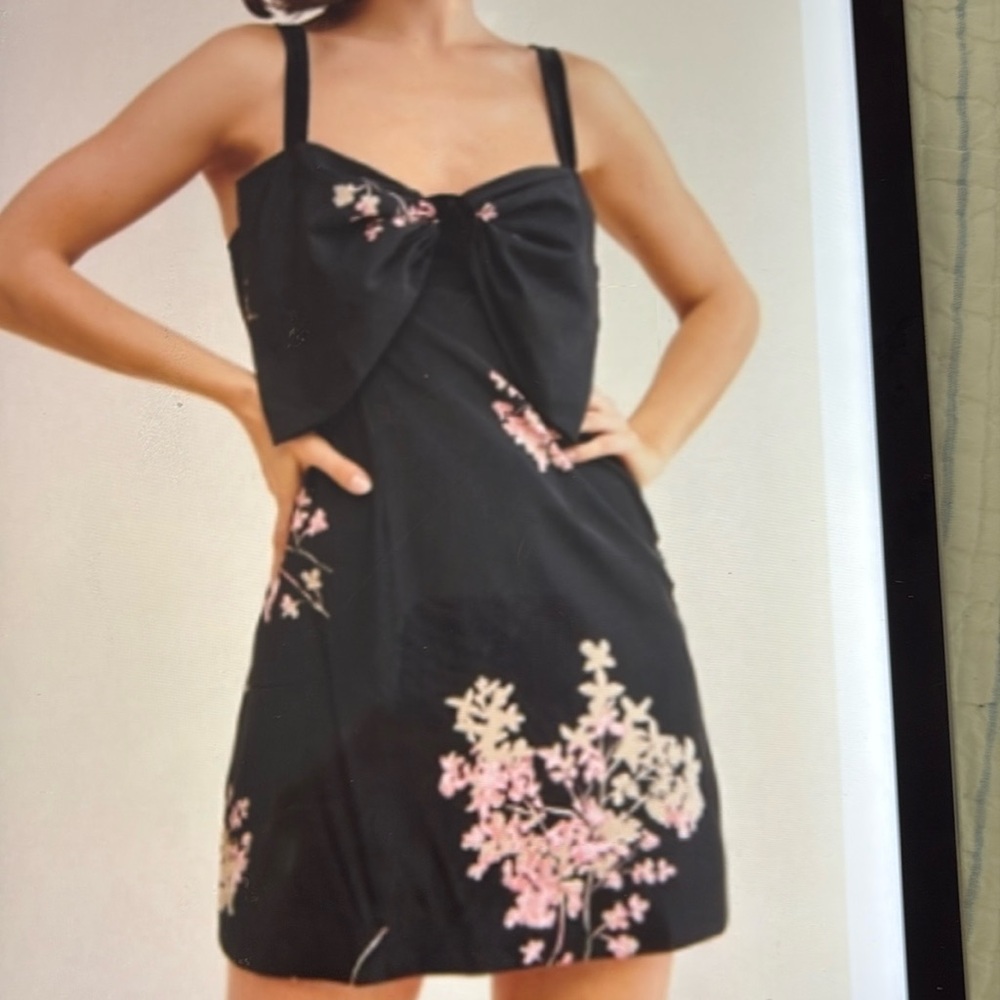 Free People Tie a Bow Mini Dress